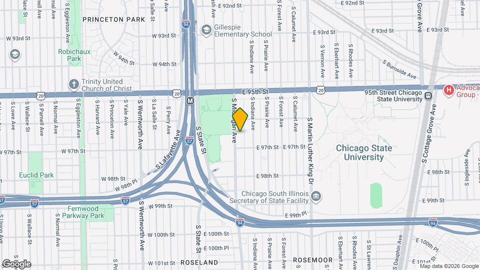 9633 S Michigan Ave Map and Location Details