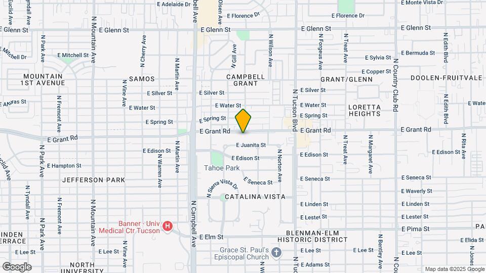 2158 E Grant Rd Map and Location Details