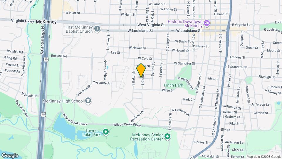 806 S Cedar St Map and Location Details