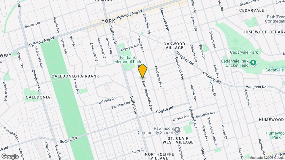 512 Northcliffe Blvd Map and Location Details