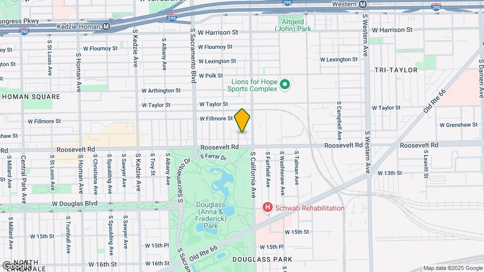 1139 S Mozart St, Unit 1 Map and Location Details