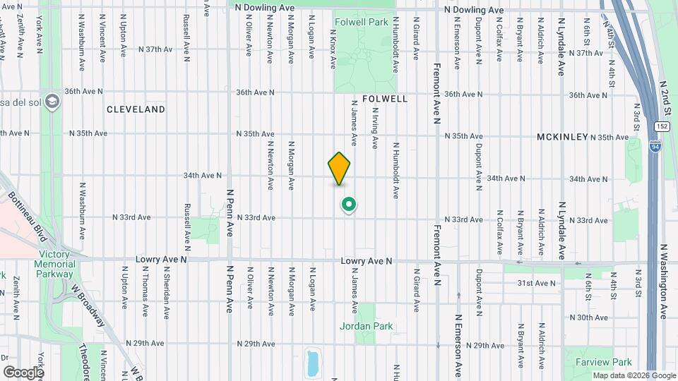 3338 N Knox Ave Map and Location Details