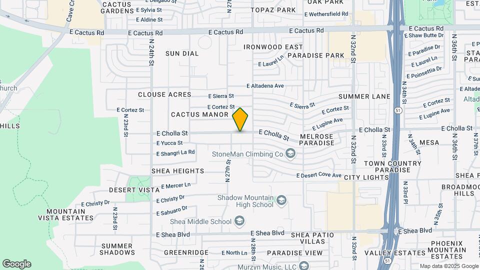2715 E Cholla St Map and Location Details