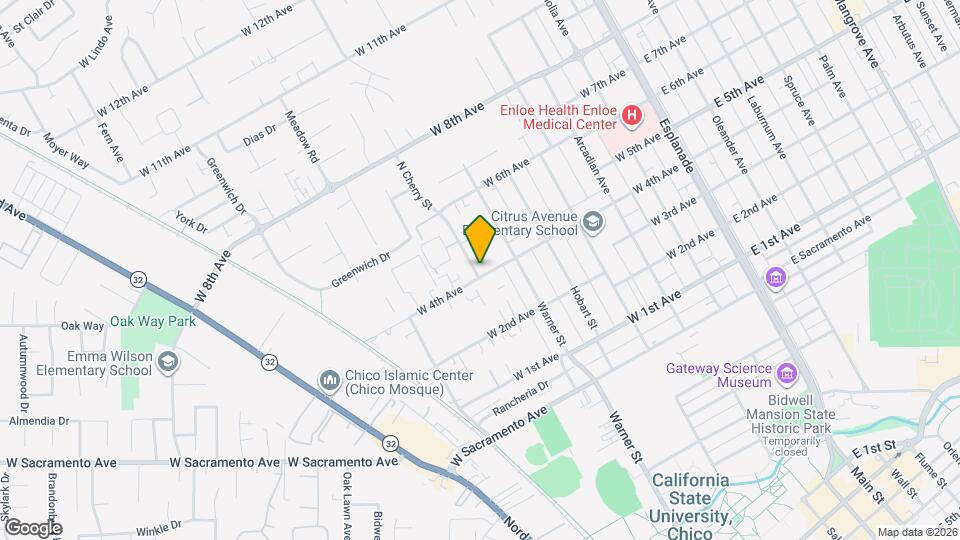 644 W 4th Ave Map and Location Details