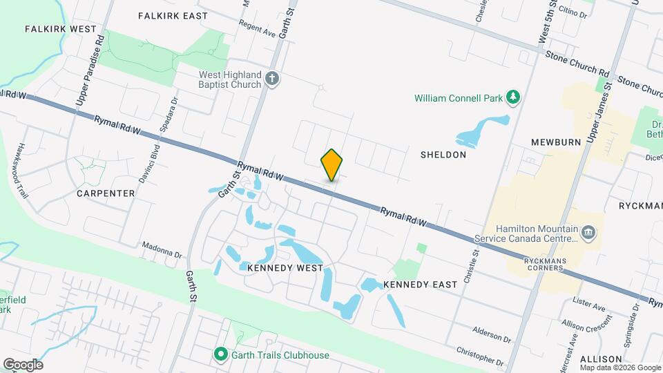 292 Rymal Rd W Map and Location Details