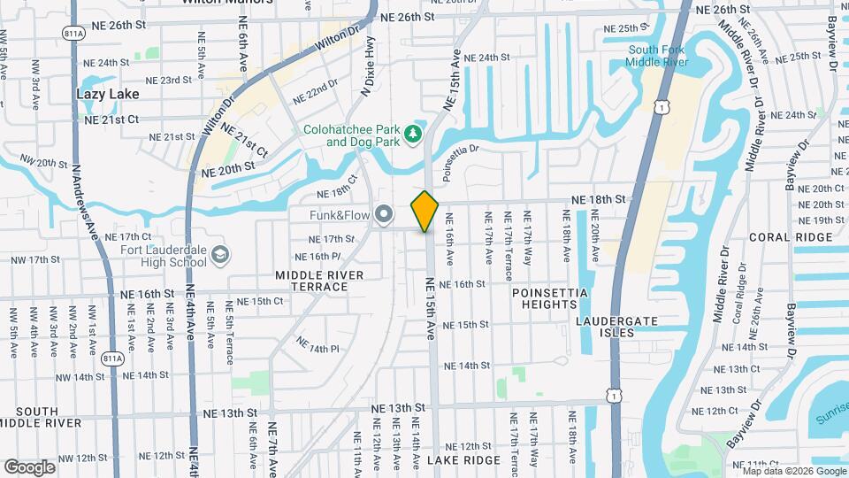 1713 NE 15th Ave Map and Location Details