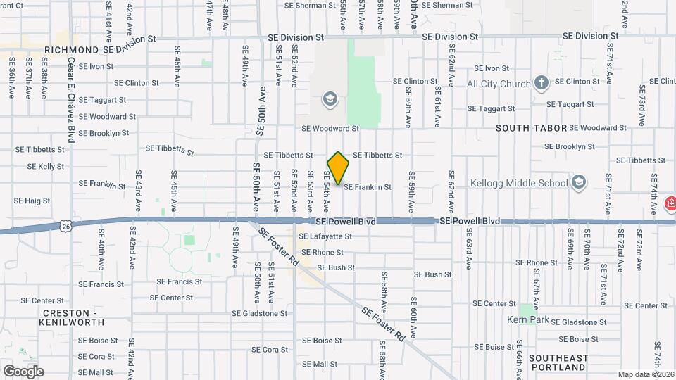 5442 -5448 SE Franklin St, Unit 5448 Map and Location Details