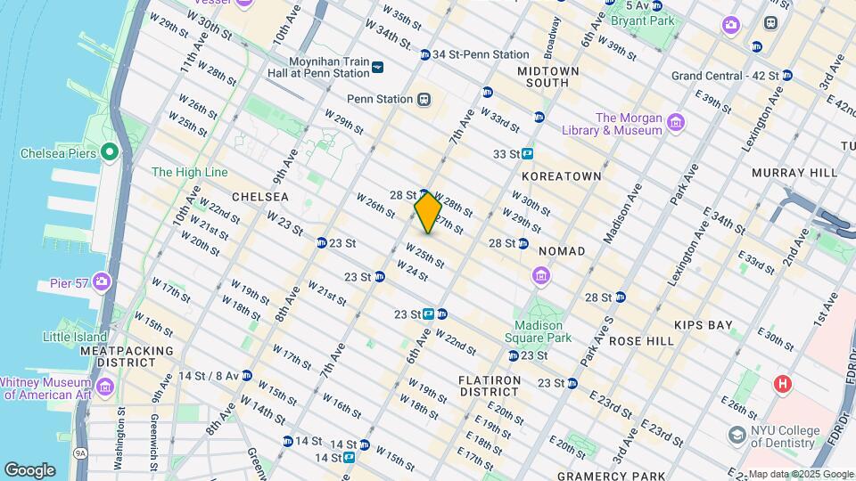 142 W 26th St Map and Location Details
