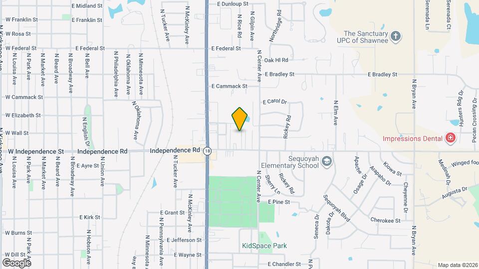 1514 N Shawnee Ave Mapa y Detalles de la Ubicación