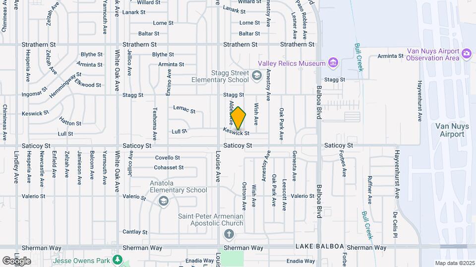 17209 Keswick St Map and Location Details