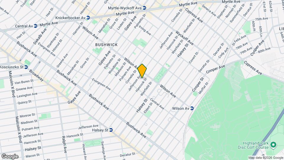 1207 Hancock St Map and Location Details