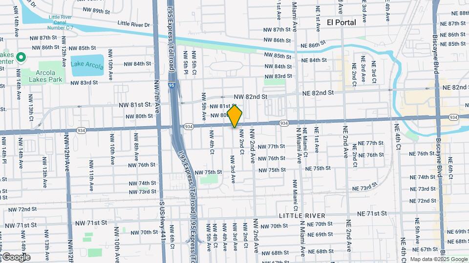 7811 NW 3rd Ave Map and Location Details