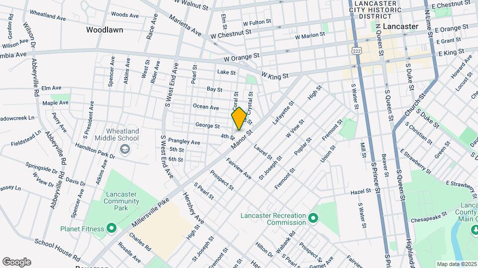 707 Manor St Map and Location Details