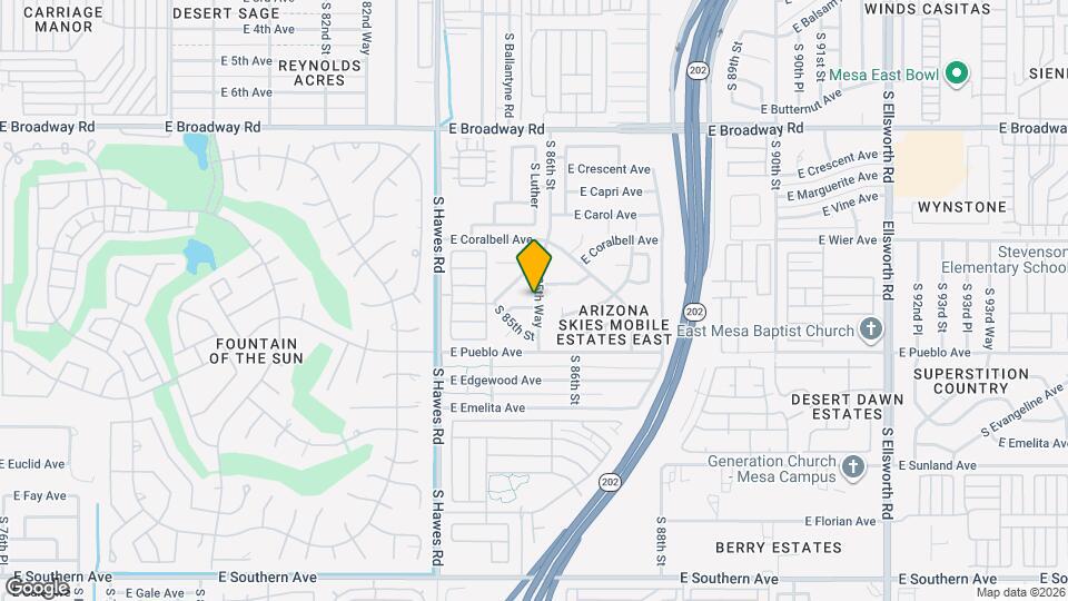 8536 E Darner Ave Map and Location Details