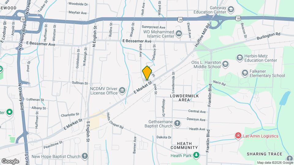 2705 E Market St Mapa y Detalles de la Ubicación