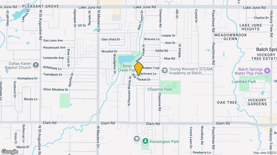 10525 Big Thicket Dr Map and Location Details