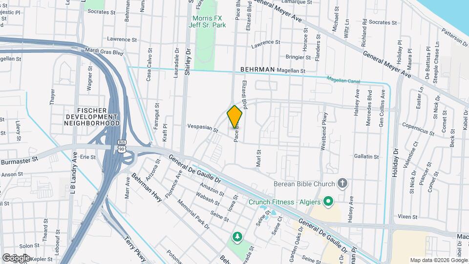2031 Pace Blvd, Unit Spacious Apt in Algiers Map and Location Details