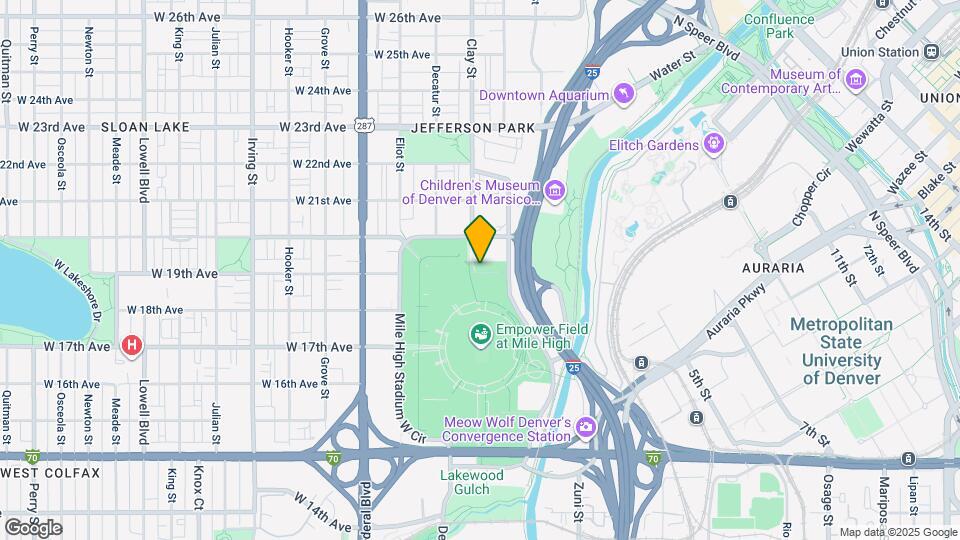 1919 Mile High Stadium Cir Map and Location Details