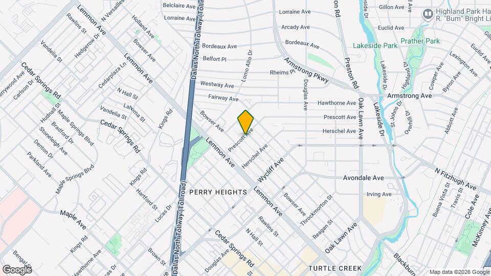 3626 Prescott Ave Map and Location Details