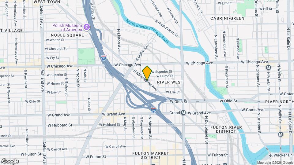 950 W Huron St Map and Location Details