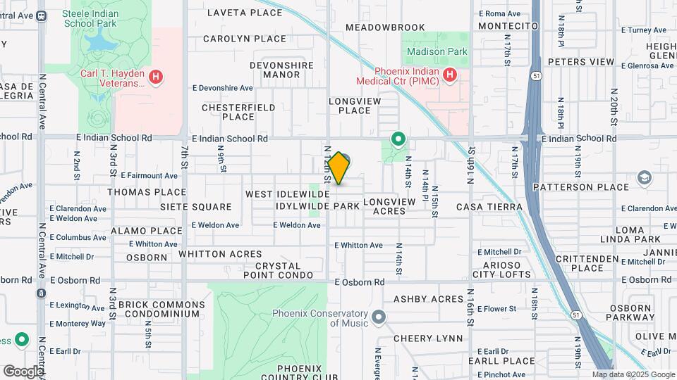 1212 E Indianola Ave Map and Location Details