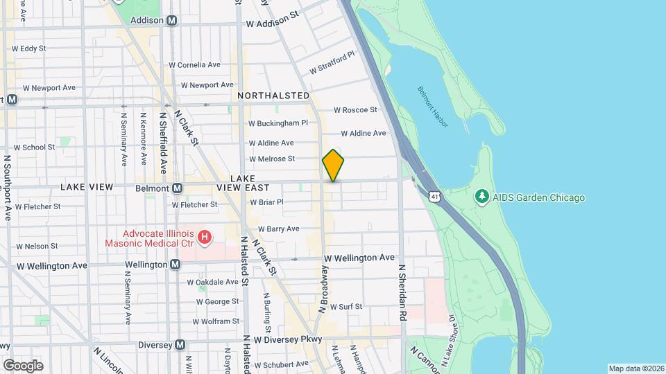 543 W Belmont Ave, Unit M00H Map and Location Details