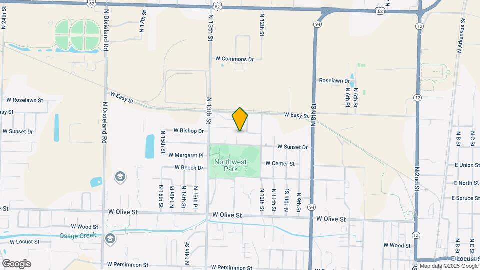 1247 W Sunset Dr Map and Location Details