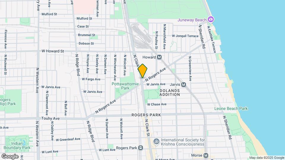 7411 N Clark St, Unit 1 Map and Location Details