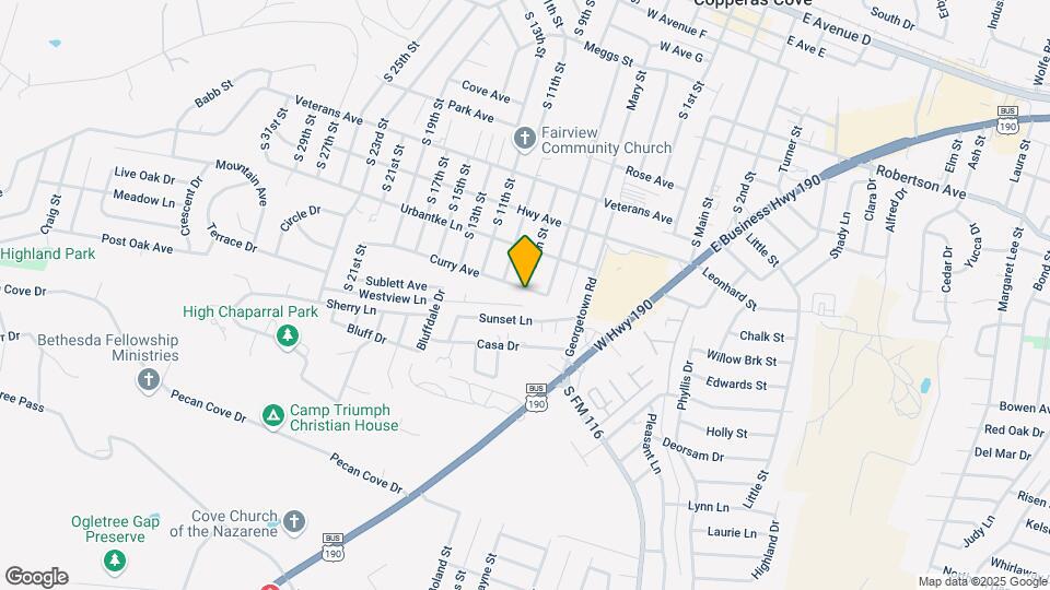 507 Curry Ave Mapa y Detalles de la Ubicación