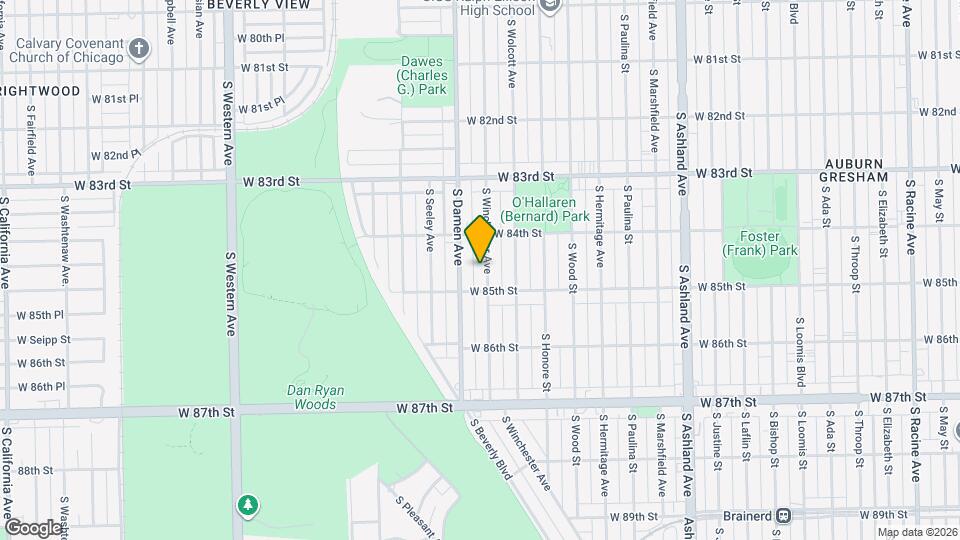 8440 S Winchester Ave Map and Location Details