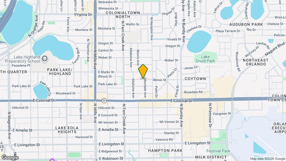 1838 Illinois St Map and Location Details