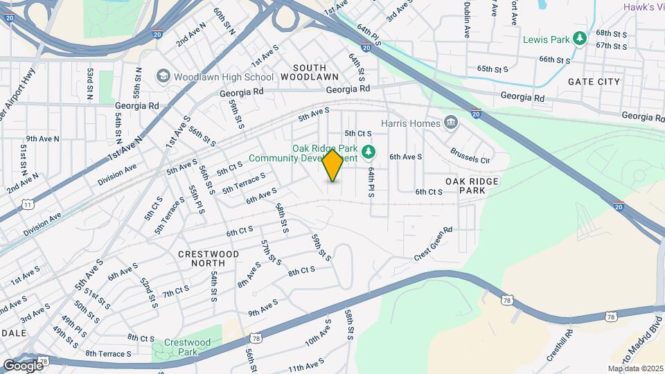 633 62nd St S Map and Location Details