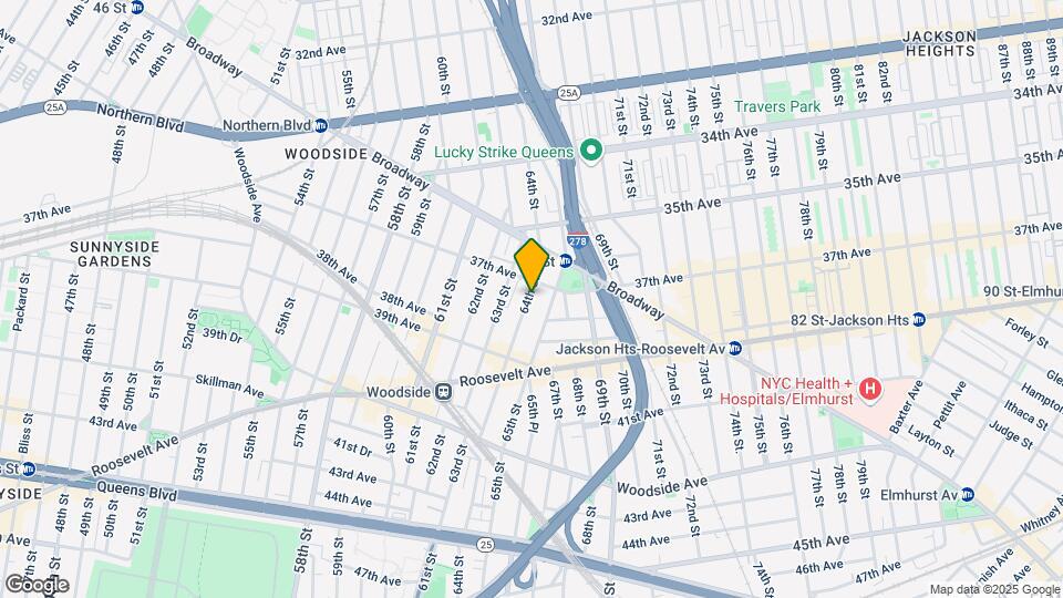 37-25 64th St Mapa y Detalles de la Ubicación
