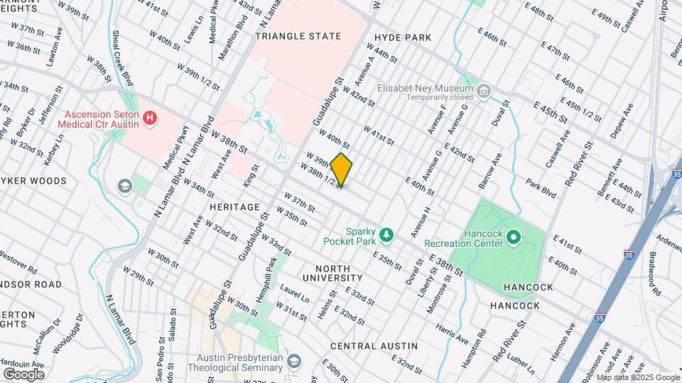 210 W 38th St Mapa y Detalles de la Ubicación