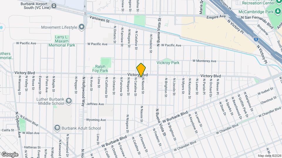 1533 N Naomi St, Unit 1533N Naomi st #1 Mapa y Detalles de la Ubicación