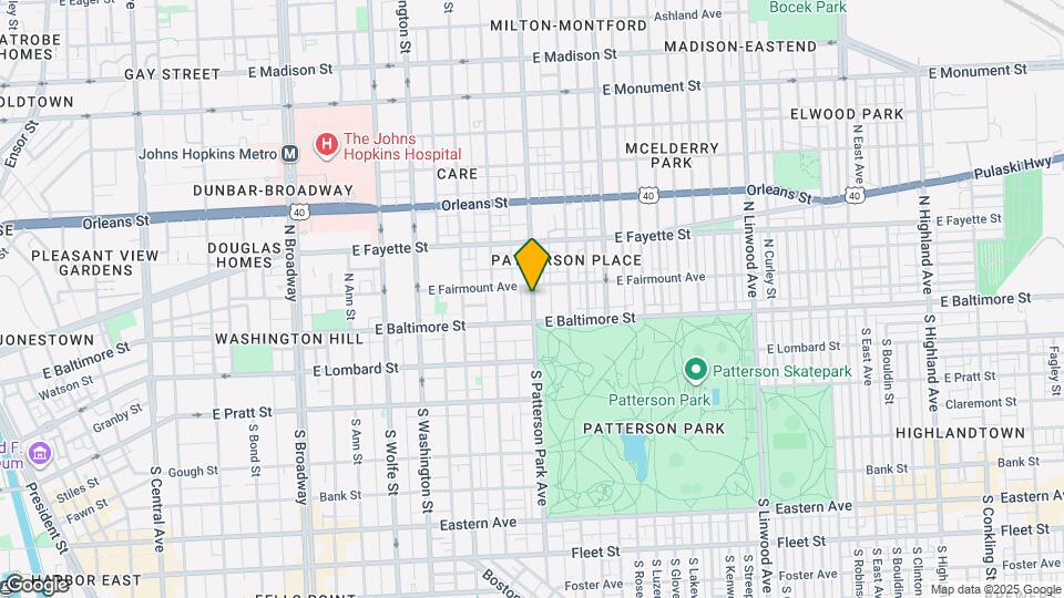 50 N Patterson Park Ave Map and Location Details