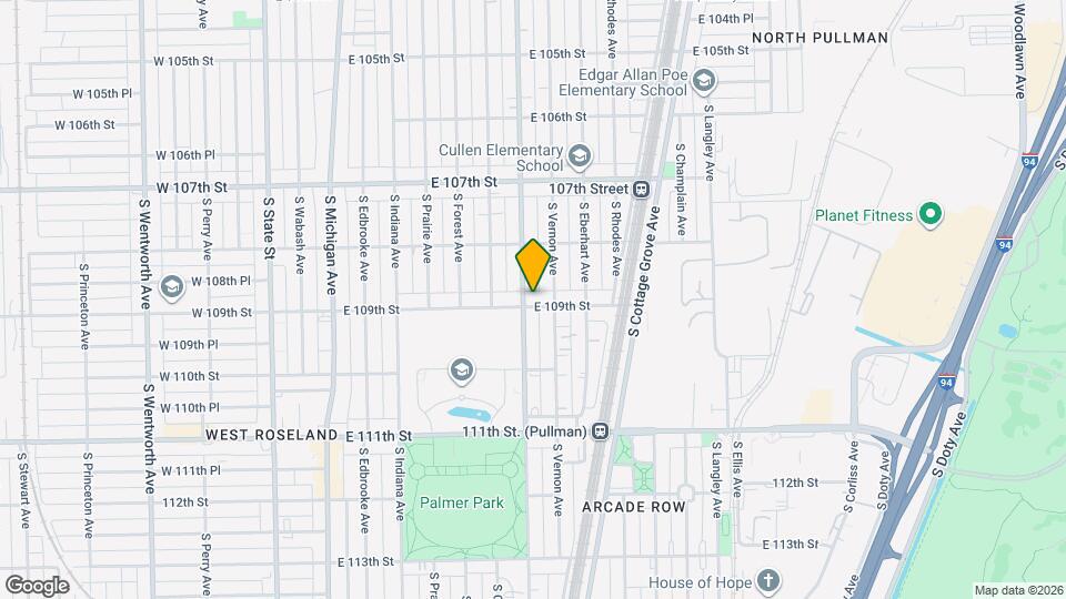 406 E 109th St Map and Location Details