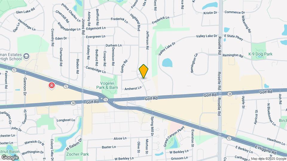 490 Amherst Ln Map and Location Details