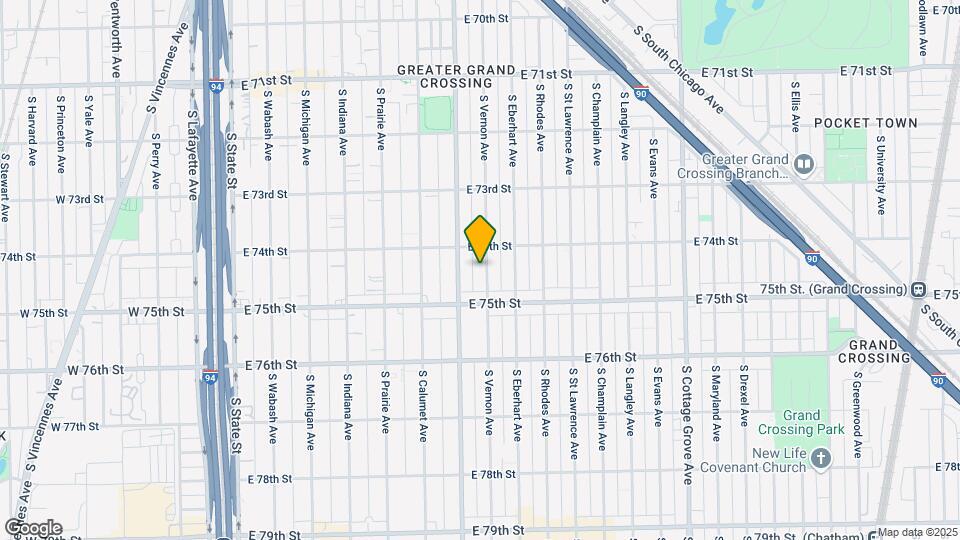 7422 S Vernon Ave Map and Location Details