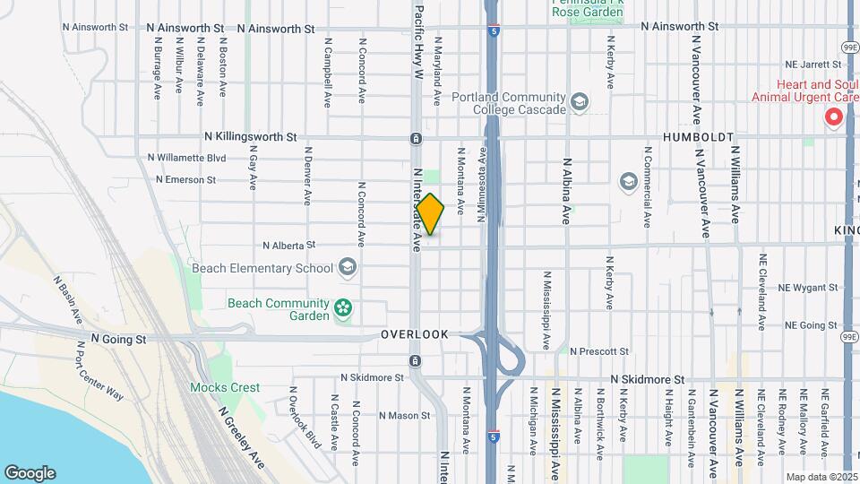 1411 N Alberta St Mapa y Detalles de la Ubicación