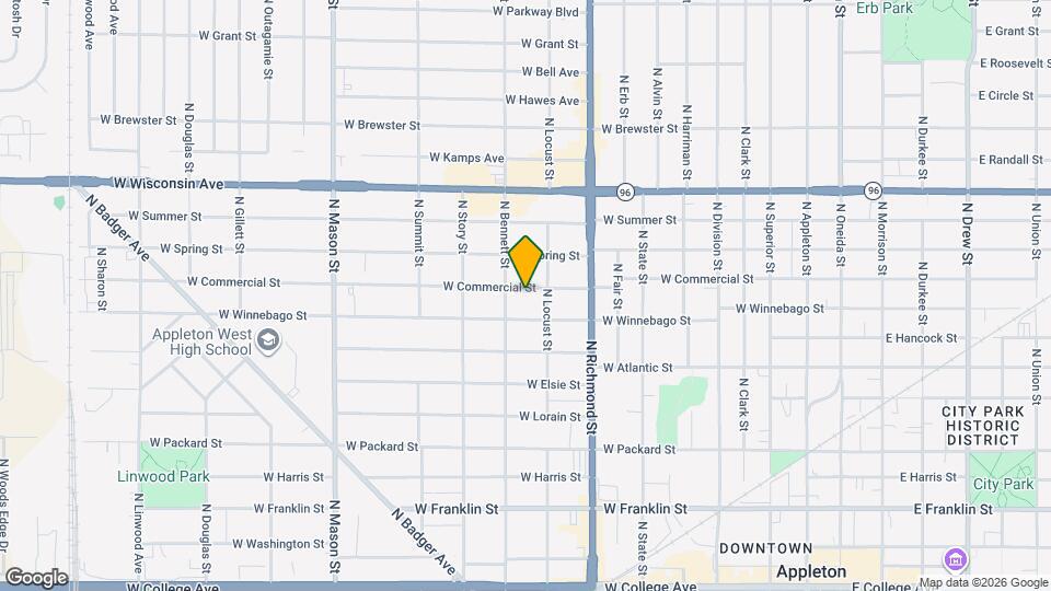 819 W Commercial St, Unit 819.5 W Commercial St Map and Location Details