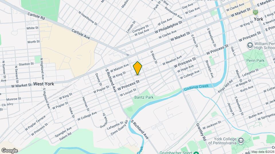 738 W Poplar St Map and Location Details