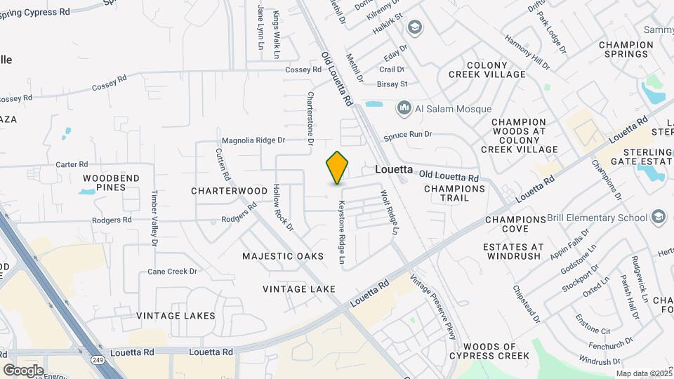 16131 Keystone Ridge Ln Map and Location Details