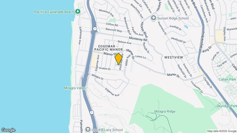 544 Vista Mar Ave Map and Location Details