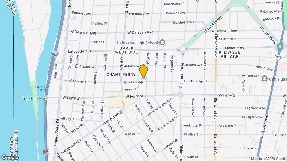 384 Breckenridge St, Unit 1 Map and Location Details