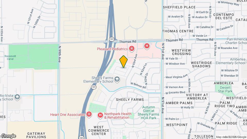 9421 W Jamestown Rd Map and Location Details