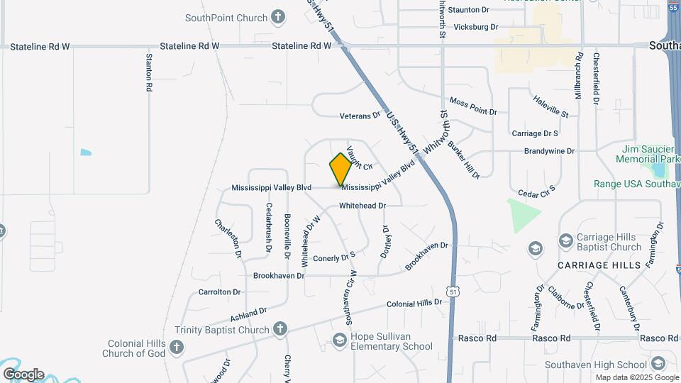 1849 Mississippi Valley Blvd Map and Location Details