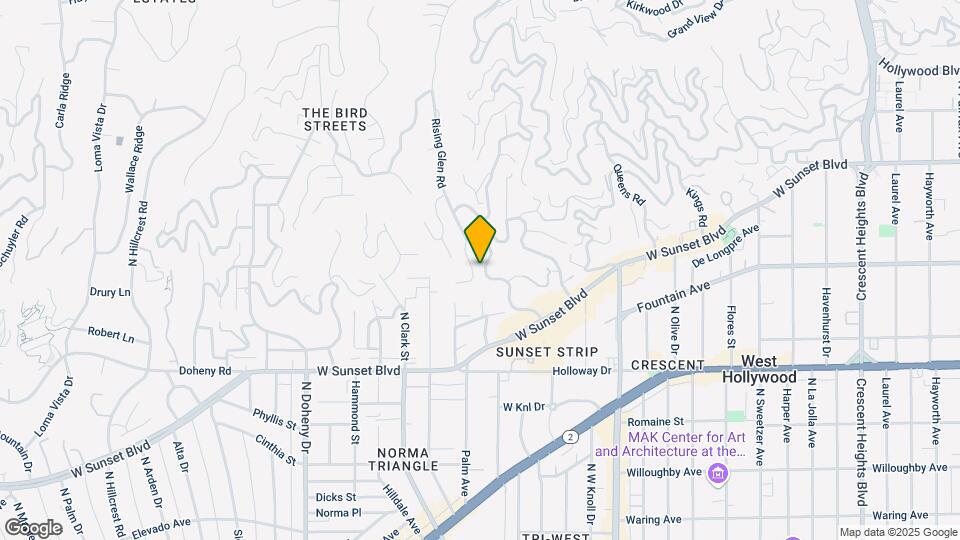 1257 Sunset Plaza Dr Map and Location Details