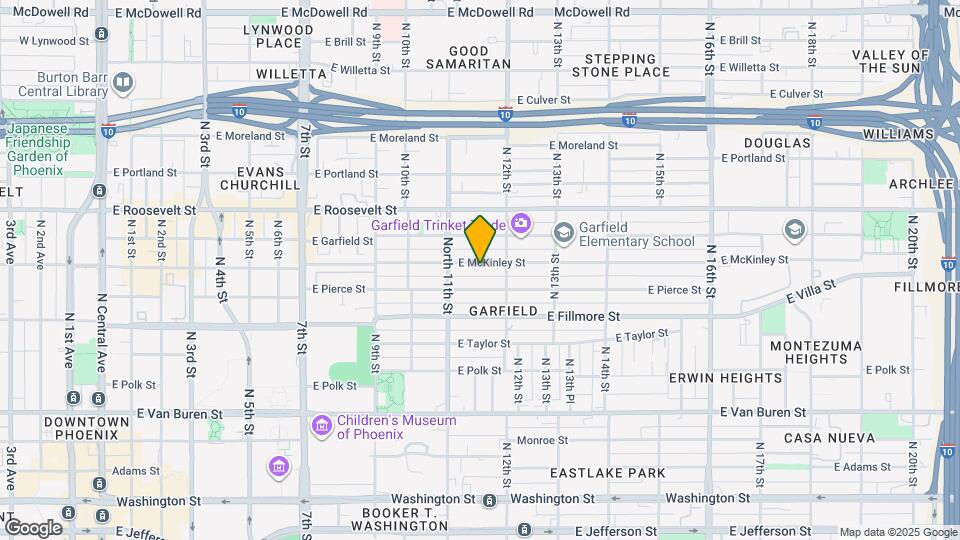 1129 E McKinley St Map and Location Details