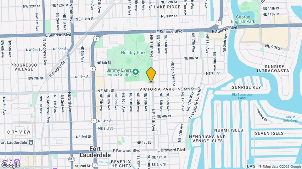 611 NE 14th Ave Map and Location Details